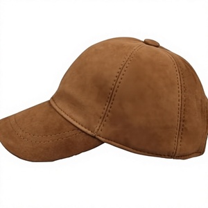 Wholesale <b>Vintage</b> Brown Genuine Leather Baseball <b>Cap</b> for Men and Women - Product Image 1