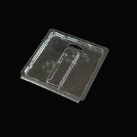 Emballage blister tri-pliant personnalisé en PET/PP transparent avec logo sur mesure, matériaux recyclés, ajustement sécurisé et trou de suspension pour l'affichage de marchandises de concert