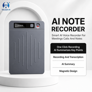 TeWeekAI Dictaphone intelligent IA 64 Go - Transcription vocale WAV, Traduction, Cartographie mentale, Réunion, Conférence, Alliage d'aluminium, Fixation magnétique - Product Image 4