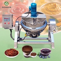 Marmite de cuisson vapeur professionnelle 300L en acier inoxydable, électrique ou à gaz, pour la cuisson de sauce tomate et le mélange, capacité 1000 litres