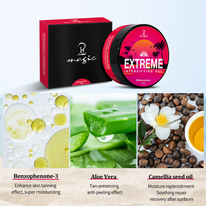 Private Label Vegan 100mL Gel autobronceador Sunbed Tan Accelerator & Extreme Intensive Sunscreen Body Cream - Product Image 3