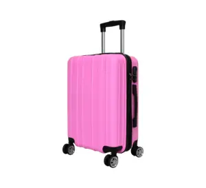 Customized Pink 20 24 28" ABS Material Hard Luggage High-capacity Carry On Suitcase Travel Bag With TSA Lock For Women's Travel