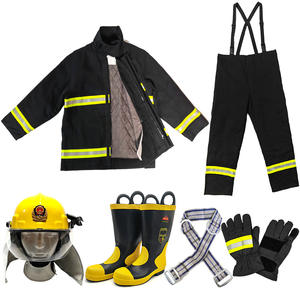 消防用安全保護スーツ消防用ブーツ手袋服安全ヘルメット制服 - Product Image 3