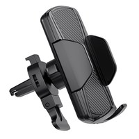 Support de téléphone à ventouse et aimant pour grille d'aération - Mains libres, rotation à 360°, antidérapant, plastique durable, fixation automatique