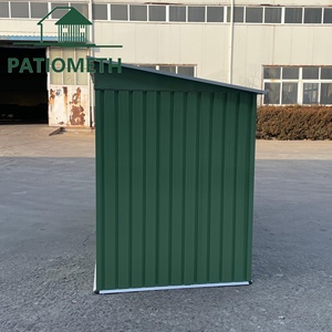 Abri de jardin en métal Patiometh 9' x 4' avec toit incliné pour cour, vélo, patio, <span class=keywords><strong>garage</strong></span>, pelouse, vert - Product Image 2