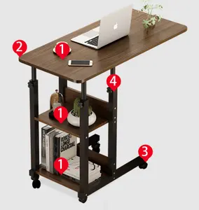 YQ JENMW table de chevet mobile, bureau d'ordinateur, dortoir, lit, bureau, étudiant, table paresseuse