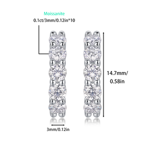 Orecchini a Perno da Donna Classici in Moissanite Creata in Laboratorio al Miglior Prezzo, Argento Sterling 925, Certificati GRA VVS D 3mm - Product Image 2