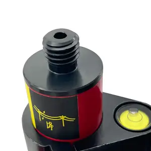 Anket ekipmanları için alüminyum el Mini Stakeout çubuk prizma kutup 39cm Mini prizma kırmızı kutup 5/8 "konu