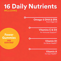 Complément alimentaire multivitaminé et oméga-3 végétalien pour enfants, marque privée OEM, soutien immunitaire et cérébral, avec huile d'algues DHA et EPA