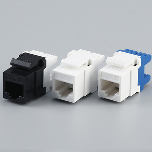 Connecteur Keystone RJ-45 Cat6 à 180 degrés, corps court 28 mm, module de connexion - Product Image 1