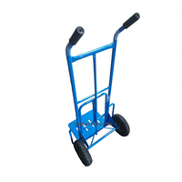 Chariot à main industriel en acier robuste HT1827 avec capacité de charge de 150 kg, conception à deux roues pour le shopping et l'OEM