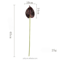 Mehrfarbiger Künstlicher Anthurium-Strauß Faux Flamingo-Lilien-Blumenstiele Dekorative Pflanzen für Vasen Hochzeitssträuße Heimdekoration