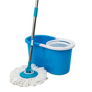 Set Secchio con Mocio Rotante a Pressione Manuale <span class=keywords><strong>per</strong></span> <span class=keywords><strong>Casa</strong></span>, Asciugatura a Centrifuga, Risparmio di Fatica, Rotazione a 360° - Product Image 2