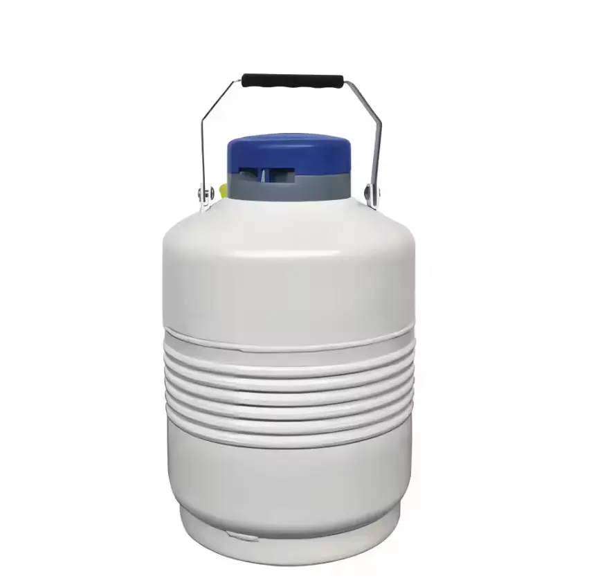 Mini boyutu küçük kapasiteli cryanimals war sıvı azot tankı taşınabilir dondurulmuş meni tankları konteyner hayvanlar için