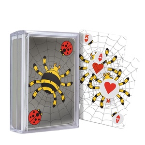 Naipes de Plástico Transparente con Diseño de Araña de Dibujos Animados, Impermeables, 54 Cartas, Personalizables - Product Image 1