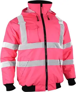 Jaqueta de segurança reflexiva alta visibilidade supera macacões impermeabilizantes para mulheres workwear Safety Jacket Wear