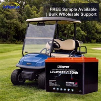 Baterai LiFePO4 24V 120AH dengan Pemanas Suhu Rendah Bluetooth M8 untuk Golf Cart, RV, Camper, Daerah Dingin, Output Daya Stabil, Cadangan Daya