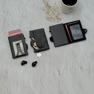 Cartera de Cuero PU Estilo Vintage para Negocios, con Bloqueo RFID, Tarjetero Extraíble, Clip para Billetes, Cartera Delgada para Tarjetas de Crédito - Product Image 6