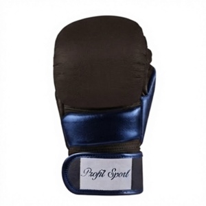 Gants de boxe Profil Sport en cuir pleine fleur avec fermeture Velcro pour adultes – Équipement d'arts martiaux - Product Image 1