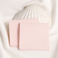 Pochette cadeau de luxe en microfibre de velours avec logo personnalisé, format enveloppe 8x8cm, légère, pour bijoux