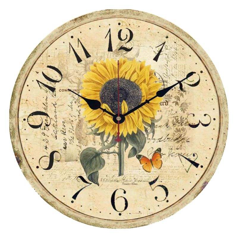 Orologio Da Parete Gallo Rustico 34cm - Quadrante Vintage Silenzioso, Batteria AA, Per Cucina E Soggiorno - Foto 10