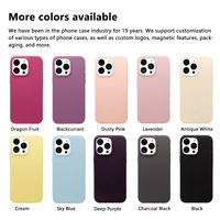 Vente en gros de coques de téléphone en silicone liquide avec doublure en microfibre floquée, fines mais robustes, de qualité supérieure, pour iPhone 15 Pro Max Plus ODM OEM