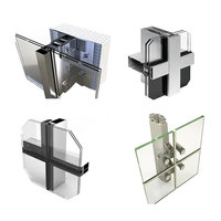 Nouveaux murs-rideaux en verre géants, modernes, isolés, en alliage d'aluminium, structure en ossature, étanches, 2024