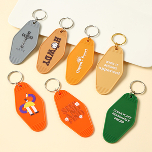 Portachiavi Motel all'ingrosso Logo di stampa in bianco personalizzato portachiavi in plastica Uv portachiavi etichette portachiavi colorato portachiavi - Product Image 2