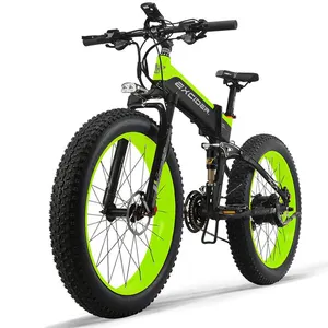 21速山地车1000瓦电动自行车48v 14.5ah锂电池ebike 26英寸胖轮胎折叠电动自行车