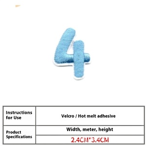 0-9 renk dijital keçe işlemeli çevre dostu DIY demir-on yamalar giyim şapka çanta aksesuarları ve projeleri için - Product Image 5