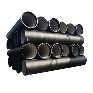 ISO2531 EN545 Class K9 Black Bitumen Paint Coated Ductile Cast Iron Pipe Concrete For Water Supply