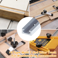 Rail en T en aluminium de 10-120 cm pour outils industriels et d'architecture, profil en T, rail de mitrage, rail en T en alliage d'aluminium pour banc de travail en bois