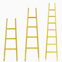 Escalera de Fibra de Vidrio FRP Aislada y No Conductiva, Escalera de Seguridad Plegable de Alta Resistencia con Peldaños Antideslizantes