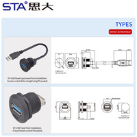 USB 2.0/3.0 IP67 Waterproof Brass Contact Industrial Aviation Connector