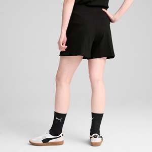 Shorts pour femmes Puma, noir, coupe côtelée, vêtements de sport - Product Image 3