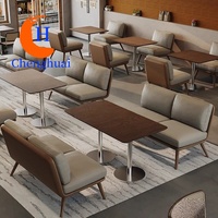 Chaise Commerciale à Assise Souple pour Restaurant Occidental, Banquette Personnalisée, Combinaison Table et Chaise de Loisirs pour Café