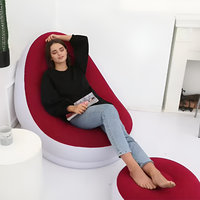 Fauteuil gonflable PVC de haute qualité pour salon, idéal pour adultes et enfants, très grand modèle avec pompes – Vente Flash
