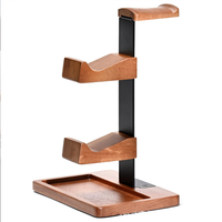 Support de casque de jeu en bois, organisateur de casque de bureau à domicile, support de rangement pour casque de jeu en bois massif