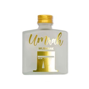 Frosted Glass <strong>Bottle</strong> with Gold Foil Print, Hajj Umrah Eid Ramadan Mubarak Muslim Festival Empty Gift <strong>Bottle</strong> for Party Favor - Product Image 6