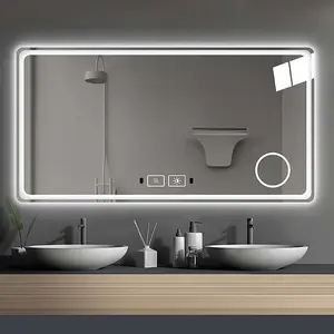 현대 디자인 직사각형 led 워시 분지 욕실 캐비닛 벽 마운트 거울