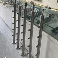 JBM Luxe Moderne Intérieur/Extérieur Acier Inoxydable 304 Taille Personnalisable Poli Sablé Tube Rampe Main Courante Escalier Verre Connecté