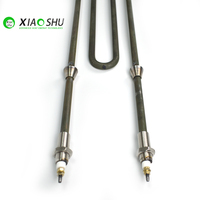 XIAOSHU - Resistencia Eléctrica Tubular de Acero Inoxidable en Forma de W de 12 mm de Diámetro, Calentador de Alta Temperatura de 220 V para Horno