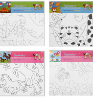 Keep Smiling Designs personnalisés : Kit de peinture numérique DIY sur toile à thème dessin animé pour enfants