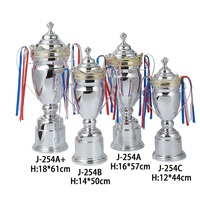 Coupe de trophée en métal personnalisée en gros pour les sports : cricket, tennis de table, football, badminton – Marque Phoenix – Durable – Or et Argent