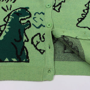 Maglione lavorato a maglia da <span class=keywords><strong>donna</strong></span> con costume 2024 OEM & ODM <span class=keywords><strong>maglieria</strong></span> a maniche lunghe Nuovo cappotto autunnale e invernale Cardigan dinosauro con cartoni animati - Product Image 6
