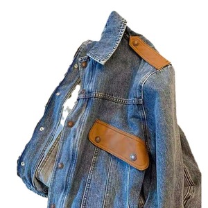 Chaqueta Vaquera Larga Estilo Retro de Hong Kong para Hombre y Mujer, Diseño Moderno de Primavera y Otoño, Holgada, con Capucha, Informal, para Calle - Product Image 5