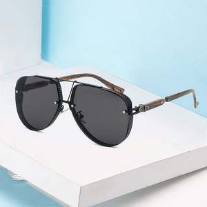 Nuevas Gafas de Sol Steampunk Vintage de Lujo 2022 para Hombre y Mujer, Montura Grande, Protección UV400, Metálicas, Estilo Piloto, para Conducir - Product Image 6