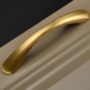 Single-Hole <b>Copper</b> Door Handles for Cabinets Drawers Wardrobes Kitchen Bedroom Bathroom Hotel-Modern Design Easy Installation - Product Image 1