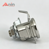 Serrures à pêne dormant et cylindres nickelés Anin avec 2 clés, entraxes courtes/longues, entraxe de 10,5 mm pour mobilier de bureau - Fabriqué au Guangdong