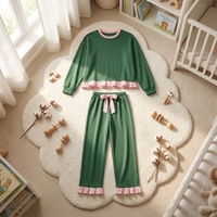 Précommande GLP3648MZ – Ensemble Coton Haut à Manches Longues et Pantalon à Volants pour Filles, Enfants et Bébés – Vêtements de Grossiste